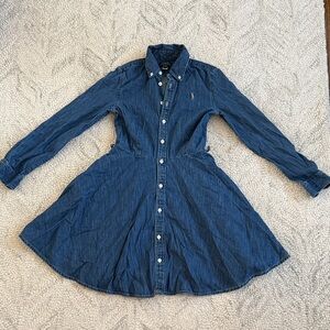 Polo by Ralph Lauren Girls Denim Button Down Dress